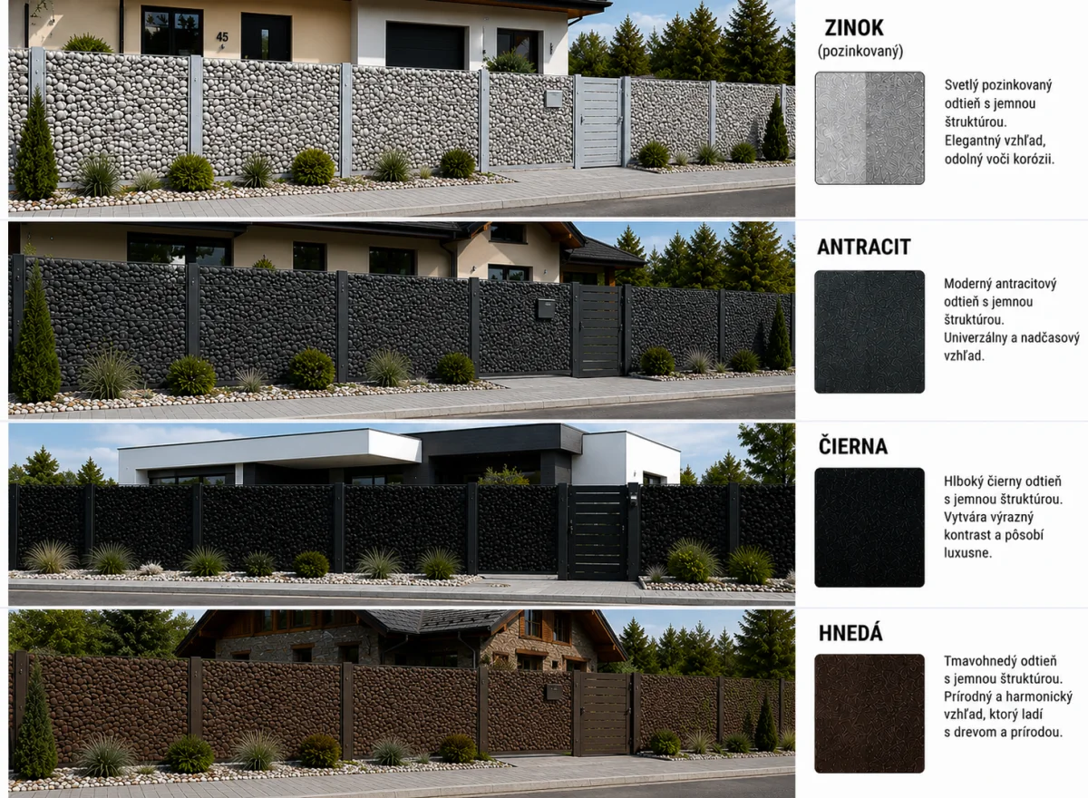 Gabiónový plot 2D – realizácia a detail